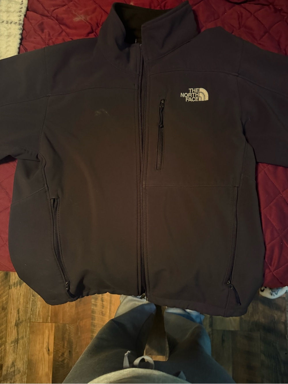 The North Face Men's Dark Brown/Charcoal Softshell Jacket